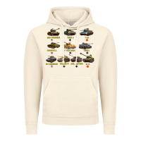 Vintage Artic Top Ten Best WW2 Tanks M4 Sherman Panzer IV Tiger II T34 Vintage Hoodie - longCreatives