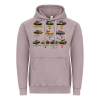 Vintage Zinc Top Ten Best WW2 Tanks M4 Sherman Panzer IV Tiger II T34 Vintage Hoodie - longCreatives