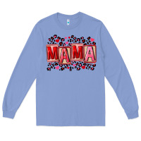 Colony Blue Pink leopard mama Long Sleeve Tee - FaDigitalArtStudio