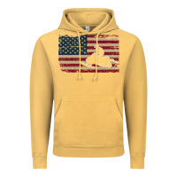 Vintage Mustard Snowmobile USA Flag Snow Sled Patriotic Snowmobiling Gift Vintage Hoodie - longCreatives
