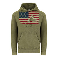 Vintage Olive Snowmobile USA Flag Snow Sled Patriotic Snowmobiling Gift Vintage Hoodie - longCreatives