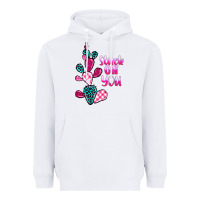 White stuck on you cactus Heavyweight Hoodie - BarkalooDesign