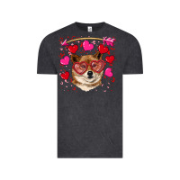 Vintage Black valentine's shiba inu Vintage Tee - RanaPortraitStore