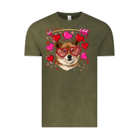 Vintage Olive valentine's shiba inu Vintage Tee - RanaPortraitStore