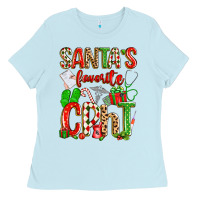 Baby Blue santa's favorite cpht Ladies Tee - texasbilliewilder