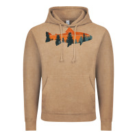 Vintage Coffee Trout Fly Fishing Nature Outdoor Fisherman Gift Vintage Hoodie - longCreatives
