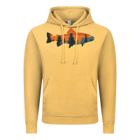Vintage Mustard Trout Fly Fishing Nature Outdoor Fisherman Gift Vintage Hoodie - longCreatives