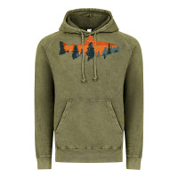 Vintage Olive Trout Fly Fishing Nature Outdoor Fisherman Gift Vintage Hoodie - longCreatives
