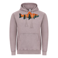 Vintage Zinc Trout Fly Fishing Nature Outdoor Fisherman Gift Vintage Hoodie - longCreatives