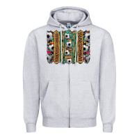 Heather Grey soccer camouflage serape cowhide turquoise leopard glitter  brushstrok Zipper Hoodie - Artiststas