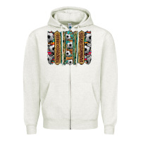 Oatmeal Heather soccer camouflage serape cowhide turquoise leopard glitter  brushstrok Zipper Hoodie - Artiststas