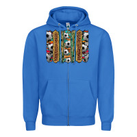 True Royal soccer camouflage serape cowhide turquoise leopard glitter  brushstrok Zipper Hoodie - Artiststas