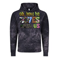 Cloud Black Easter Day Oh he loves us Vintage Hoodie - OliviaCreatesArt