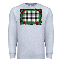 Heather Grey christmas black and white background Premium Sweatshirt - BarkalooDesign