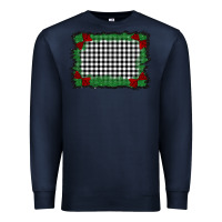 Navy christmas black and white background Premium Sweatshirt - BarkalooDesign