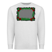 Oatmeal Heather christmas black and white background Premium Sweatshirt - BarkalooDesign