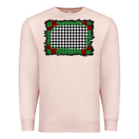 Pale Pink christmas black and white background Premium Sweatshirt - BarkalooDesign