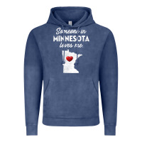 Vintage Denim Someone In Minnesota Loves Me  Minnesota  MN Vintage Hoodie - longCreatives