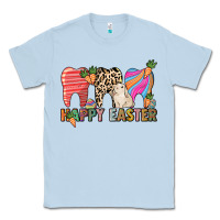 Dusty Blue Happy Easter Dental Classic Tee - HowdyJamesFarm