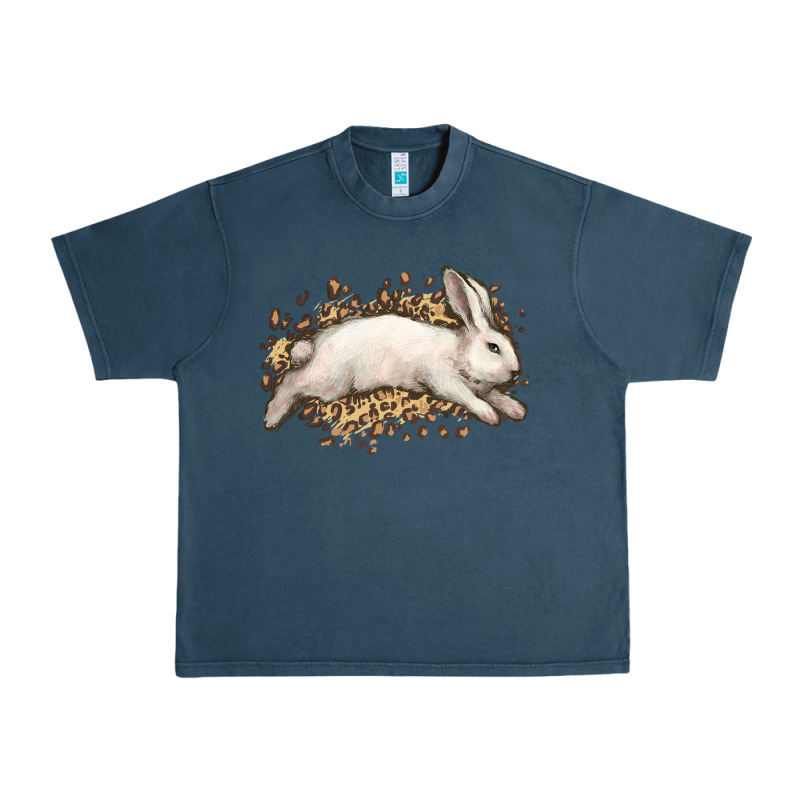 Bunny Rabbit Leopard Easter Day Urban Heavy Tee by HowdyJamesFarm | Teevron