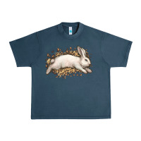 Midnight Navy Bunny Rabbit leopard Easter Day Urban Heavy Tee - HowdyJamesFarm