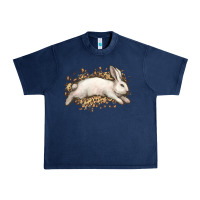 Navy Bunny Rabbit leopard Easter Day Urban Heavy Tee - HowdyJamesFarm