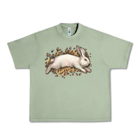 Oil Green Bunny Rabbit leopard Easter Day Urban Heavy Tee - HowdyJamesFarm