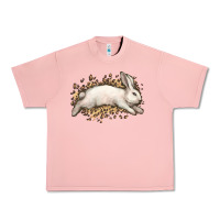 Salmon Bunny Rabbit leopard Easter Day Urban Heavy Tee - HowdyJamesFarm