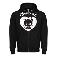 Black Chococat Sweet Valentine Zipper Hoodie - longCreatives