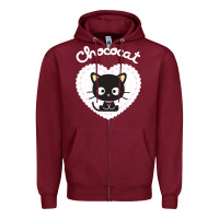 Burgundy Chococat Sweet Valentine Zipper Hoodie - longCreatives