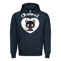 Navy Chococat Sweet Valentine Zipper Hoodie - longCreatives