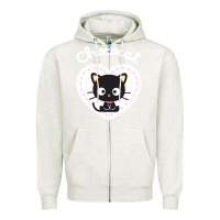 Oatmeal Heather Chococat Sweet Valentine Zipper Hoodie - longCreatives