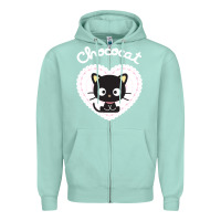 Seafoam Chococat Sweet Valentine Zipper Hoodie - longCreatives