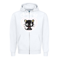 White Chococat Sweet Valentine Zipper Hoodie - longCreatives