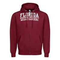 Burgundy Florida Memorial University Miami Gardens OC0647 Zipper Hoodie - longCreatives