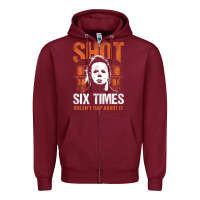 Burgundy halloween shot 6 times t shirt Zipper Hoodie - longCreatives
