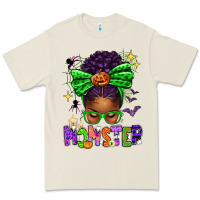 Bone Halloween Afro Messy Bun Momster Premium Tee - texasbilliewilder