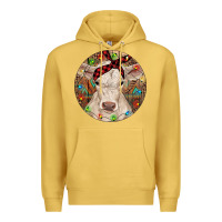 Antique Gold Christmas Charolais Calf Baby Cow Premium Hoodie - RanaPortraitStore
