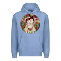 Colony Blue Christmas Charolais Calf Baby Cow Premium Hoodie - RanaPortraitStore