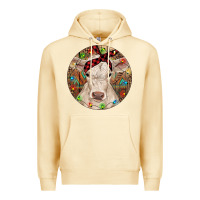 Pina Colada Christmas Charolais Calf Baby Cow Premium Hoodie - RanaPortraitStore