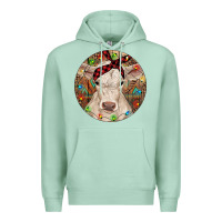 Seafoam Christmas Charolais Calf Baby Cow Premium Hoodie - RanaPortraitStore