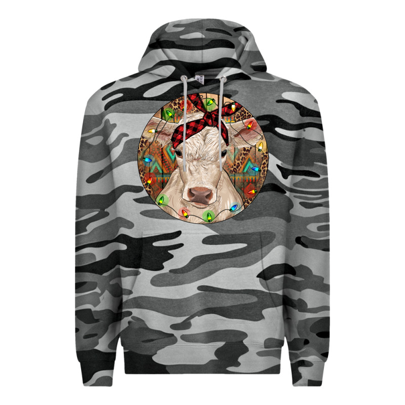 Christmas Charolais Calf Baby Cow Premium Hoodie by RanaPortraitStore | Teevron