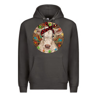 Smoke Christmas Charolais Calf Baby Cow Premium Hoodie - RanaPortraitStore