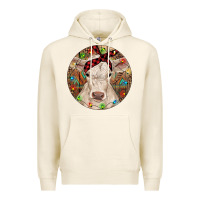 Tofu Christmas Charolais Calf Baby Cow Premium Hoodie - RanaPortraitStore