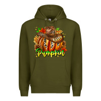Army Green Hello Pumpkin Premium Hoodie - CowhideDigitalArt