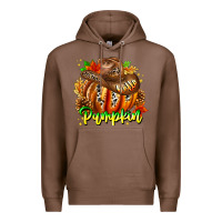 Chestnut Hello Pumpkin Premium Hoodie - CowhideDigitalArt
