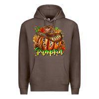Coffee Hello Pumpkin Premium Hoodie - CowhideDigitalArt