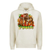 Oatmeal Heather Hello Pumpkin Premium Hoodie - CowhideDigitalArt