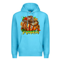 Ocean Blue Hello Pumpkin Premium Hoodie - CowhideDigitalArt