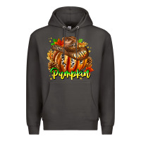 Smoke Hello Pumpkin Premium Hoodie - CowhideDigitalArt